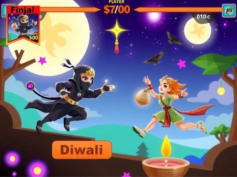 Diwali festival event gameplay Diwali event in Ninja Fiesta Duel